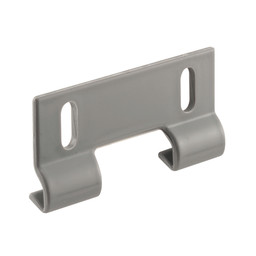 Shower Door Bottom Hook Guide, 2 in. Hole Center Spacing, Plastic Construction, Gray in Color (2 Pack)
