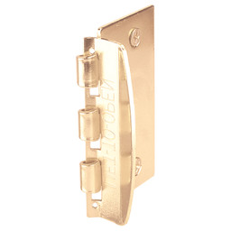 Door lock, flip action, steel, brass plated
