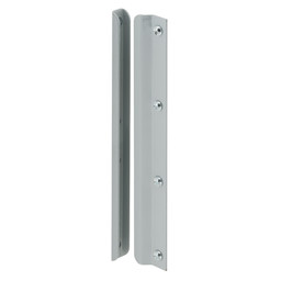 Steel Latch Shield for Swing-In Doors, 12 Inch, Gray (Single