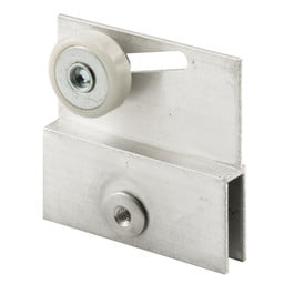 Frameless Sliding Shower Door Top Bracket, 3/4 in., Flat Plastic Wheel, Steel Ball Bearings (2 Pack)