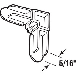Plastic Screen Frame Corners, 5/16 in. x 3/4 in., White Finish (50 Pack)