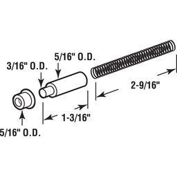 Storm Door Hinge Pin Kit, White Nylon Pins & Bushings, Pack of 6 sets