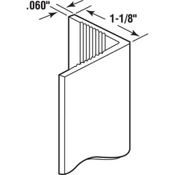 Corner Shield Perforated, 1-1/8 in. x 48 in, Vinyl Construction, White (5 Pack)