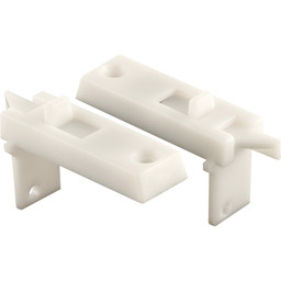 Vinyl Spring-Loaded Replacement Window Tilt Latch Pair, 1-11/16” Hole Center, White (1 Set)