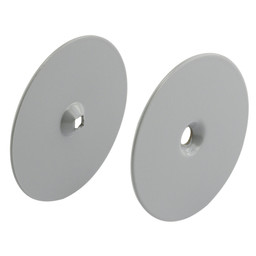 Steel Door Bore Hole Cover Plate, 2-5/8 Inch, Gray Plates