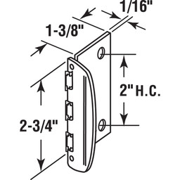 Flip Action Door Privacy Lock Line Art