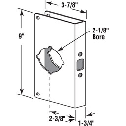 U 9569 |  Solid Brass, antique brass finish Lock and Door Reinforcer