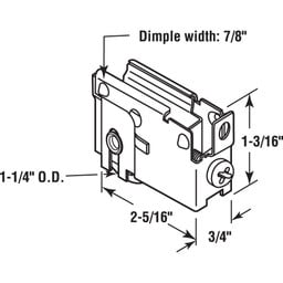 D 1811 |  Single 1-1/4 in. Steel Ball Bearing Roller, F-Tab Style, Adjustable (Single Pack)