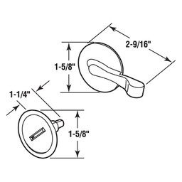 658-8759 | Concealed ADA Latch Lever Set, Diecast Zamak