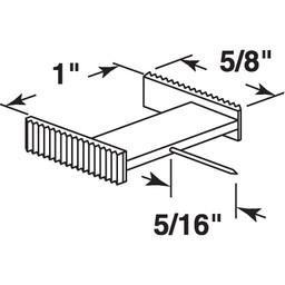 L 5916 |  Window Grid Retainer, Clear Plastic (6 Pack)