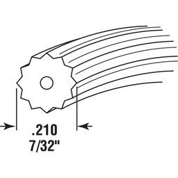 P 7527 |  Screen Retainer Vinyl Spline, .21" Round, Black, 25' per roll.