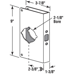 U 9547 |  Solid Brass Lock and Door Reinforcer Line Art