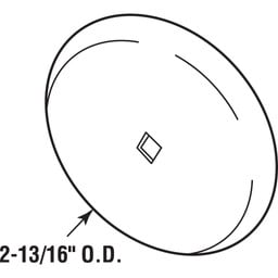 MP10420 |  Cabinet Knob Backplate, 2-13/16 in. Outside Diameter, Stamped Steel (5 Pack)