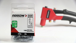 Arrow RSS1/8IP Short Steel 1/8-Inch Pop Rivets, 100-Pack