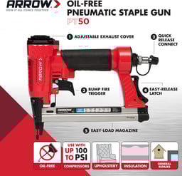Arrow PT50 Oil-Free Pneumatic Staple Gun