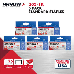 Arrow Standard Office Staples Value Pack, 5 Pack, 5000ct Each