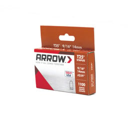 Arrow T25 Round Crown Wire/Cable Staples, 9/16" x 5/16", 1100ct