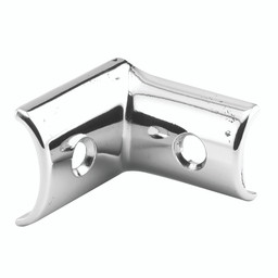 Alcove Clip, Curved, with Fasteners, Chrome (Single Pack)