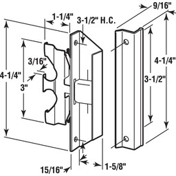 Black, Screen Door Latch and Pull, fits Bay Mills (Single Pack)