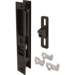 Black Diecast Sliding Door Handle with Mid-Body Hook (Single Pack)