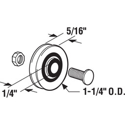 1-1/4 in. Steel Ball Bearing Rollers (2 Pack)
