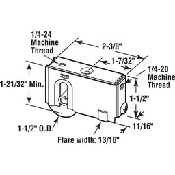 1-1/2 in. Steel Ball Bearing, Plain Back, Roller Assembly (Single Pack)