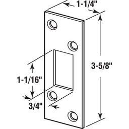 1-1/4 in. Sating Nickel Plated Stamped Steel Constructed Deadbolt Line Art