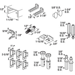  48 in. Bi-Fold Closet Track and Hardware Kit (1 Kit)