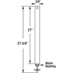 27 in. x 3/8 in. Spiral Non-Tilt Balance, Red Tip (Single Pack)