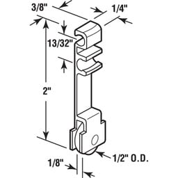 1/2 in. Diameter Flat Edge Steel Roller Assembly (2 Pack)
