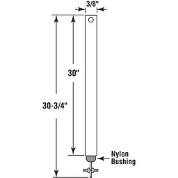 30 in. x 3/8 in. Spiral Non-Tilt Balance, Red Tip (Single Pack)