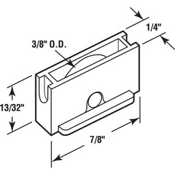 3/8 in. Brass Flat-Edge Roller Assemblies (2 Pack)