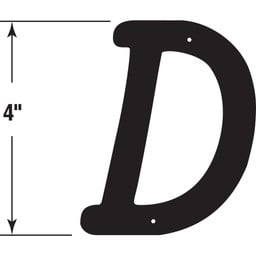  4 in. House Letter D, Diecast, Black Finish (2 Pack)