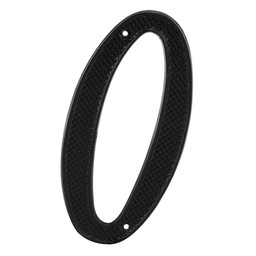 4 in. House Number 0, Diecast, Black Finish (2 Pack)