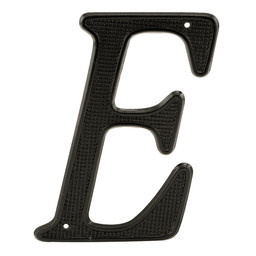 4 in. House Letter E, Diecast, Black Finish (2 Pack)