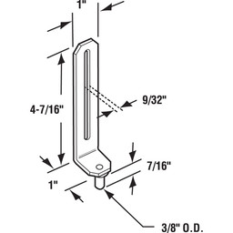  Bi-Fold Door Bottom Guide, Nylon/Steel (2 Pack)