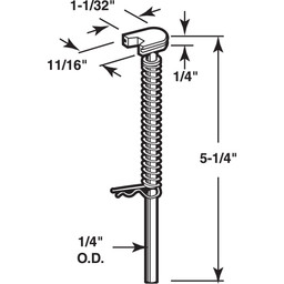  Bi-Fold Door Guide Rod, 5-1/4 in. (2 Pack)
