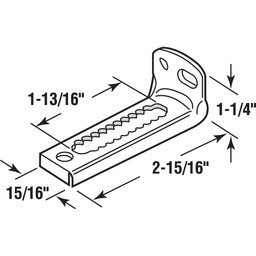  Bi-Fold Door Bottom Pivot Bracket, Steel (2 Pack)