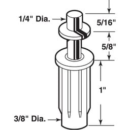  3/8 in. Nylon Spring-Loaded Top Pivot with 1/4 in. Steel Pin, Alliance (2 Pack)