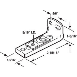  Bi-Fold Door Pivot Bracket, Floor and Jamb Mount, Acme (Single Pack)