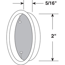  2 in. Satin Nickel Closet Door Pull (2 Pack)