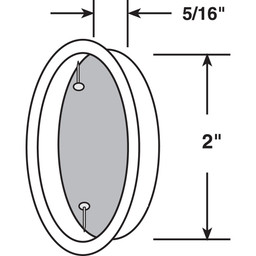  2 in. Classic Bronze Closet Door Finger Pull (2 Pack)