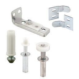  Bi-Fold Door Hardware Repair Kit, Includes a Bottom Bracket, Top and Bottom Pivots, a Guide Wheel and a pair of Door Surface Aligners (6 Components)