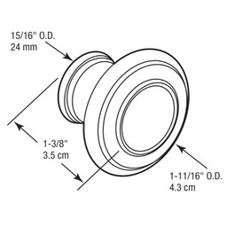  1-3/8 in. Bi-Fold Door Knobs, Matte Black Finish (Single Pack)
