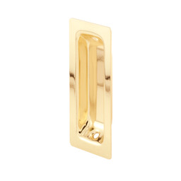  3 in. Brass Oblong Closet Door Finger Pull (2 Pack)