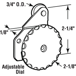  1/8 in. Offset, 3/4 in. Nylon Dial Action Closet Door Hanger (2 Pack)