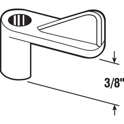  3/8 inch Window Screen Clip, Molded Plastic, White