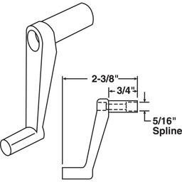  3/4 in. Stem Window Crank Handles (2 Pack)