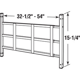  16 in., Black, Carbon Steel, Fixed 3-Bar Window Grill