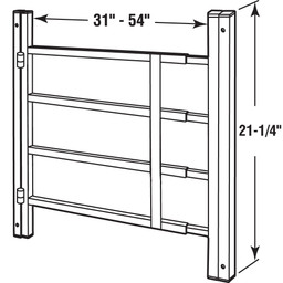  21in. Black, Carbon Steel, Operable 4-Bar Window Grill